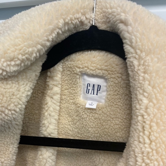 GAP Cream Sherpa Lined Jacket - Picture 3 of 6